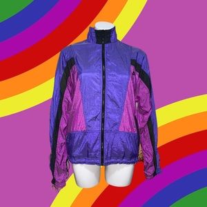 Vintage Nike Windbreaker Purple black 90’s